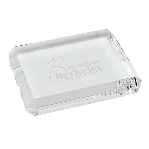 Beveled Crystal Paperweight - Rectangle Main Image