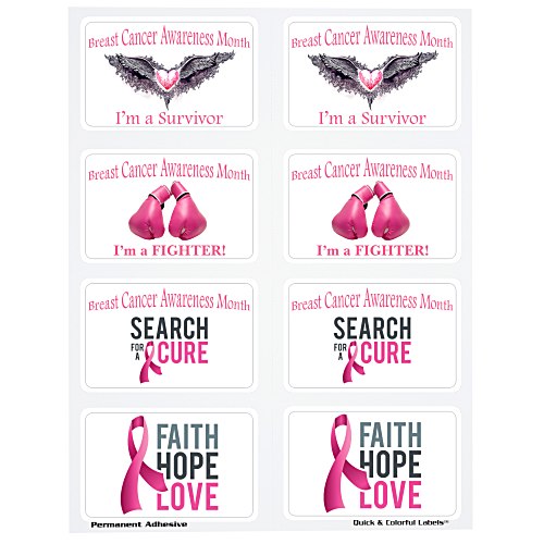 Quick & Colorful Perforated Sheeted Label - Rect 2-3/16" x 3-1/2" Main Image