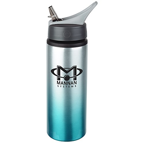 Gradient Color Aluminum Sport Bottle with Straw Lid - 24 oz. Main Image