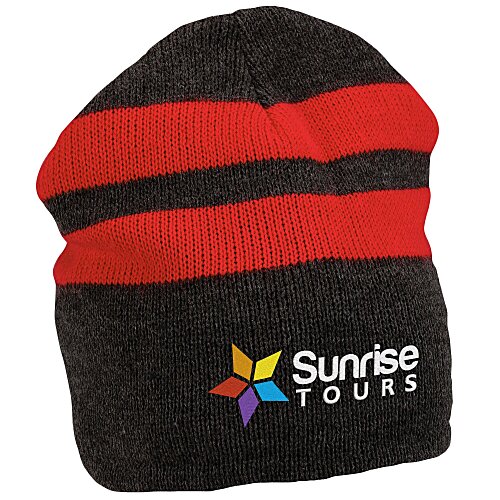 Fleece Lined Stripe Beanie Main Image