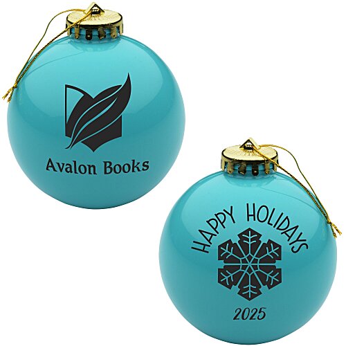 Round Shatterproof Ornament - Snowflake - Happy Holidays Main Image