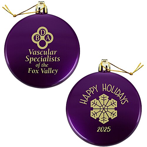 Flat Shatterproof Ornament - Snowflake - Happy Holidays Main Image