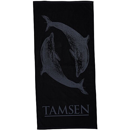 Tone on Tone Stock Art Towel - Dolphin Dance Main Image