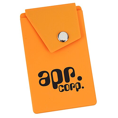 Attendant Silicone Phone Wallet with Snap Pocket Main Image