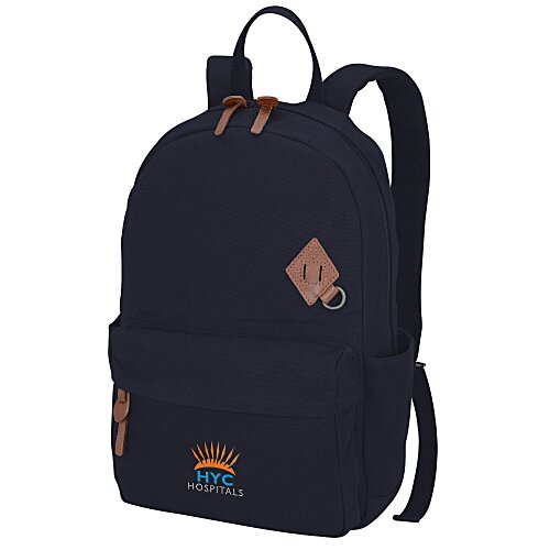 Alternative Basic Cotton Laptop Backpack - Embroidered Main Image