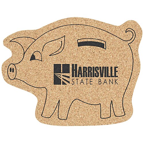 Cork Coaster - Piggy Bank Main Image