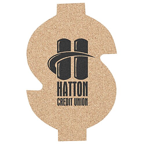 Large Cork Coaster - Dollar Sign Main Image