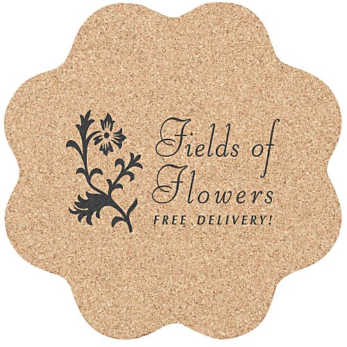 Large Cork Coaster - Flower Main Image