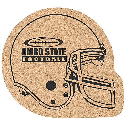 Large Cork Coaster - Football Helmet Main Image