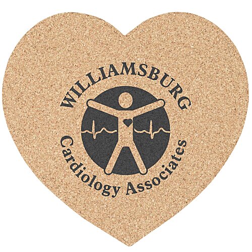 Large Cork Coaster - Heart Main Image
