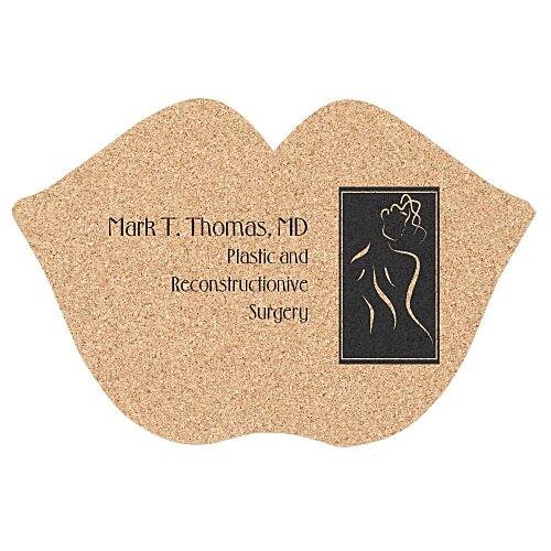 Large Cork Coaster - Lips Main Image