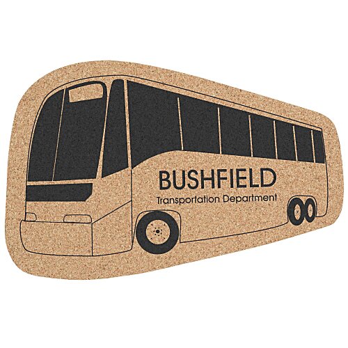Large Cork Coaster - Bus Main Image
