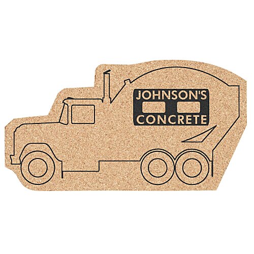 Large Cork Coaster - Cement Mixer Main Image