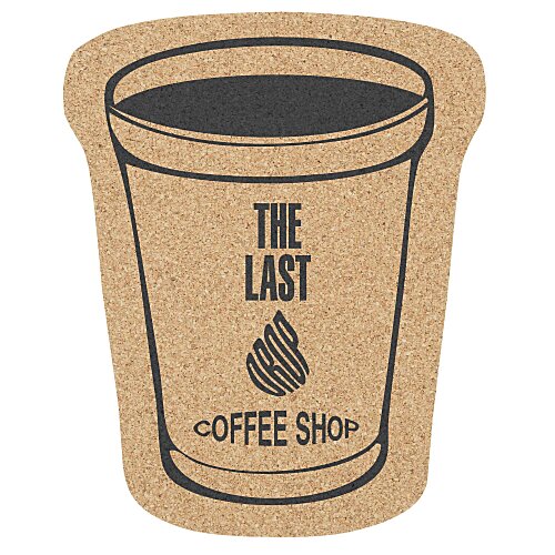 Large Cork Coaster - Coffee Cup Main Image