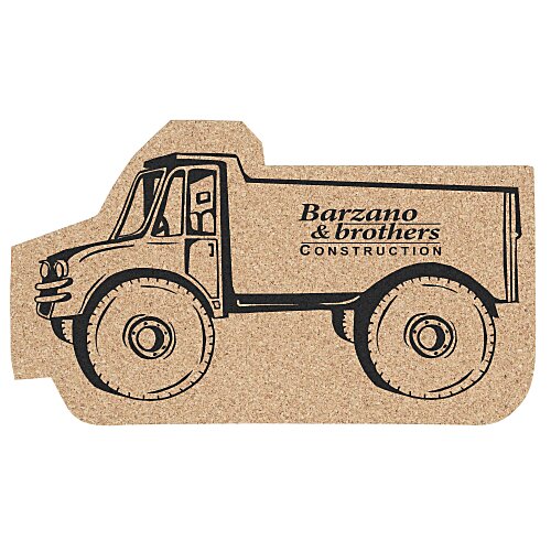 Large Cork Coaster - Dump Truck Main Image