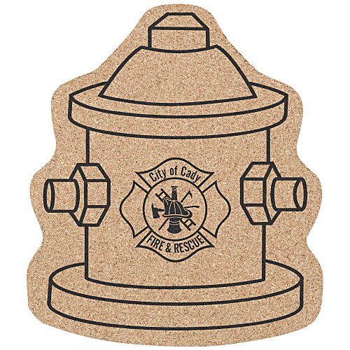 Large Cork Coaster - Fire Hydrant Main Image