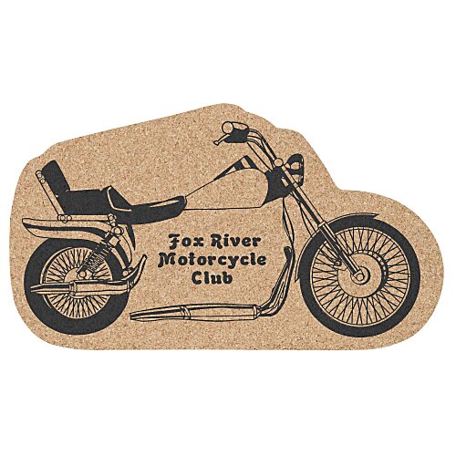 Large Cork Coaster - Motorcycle Main Image