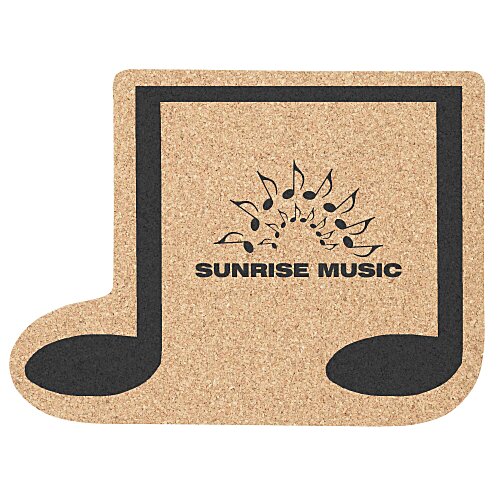 Large Cork Coaster - Music Note Main Image