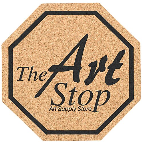 Large Cork Coaster - Stop Sign Main Image