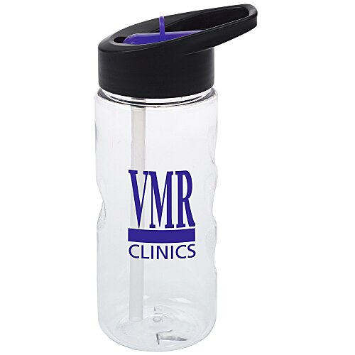 Clear Impact Mini Mountain Bottle with Two-Tone Flip Straw Lid - 22 oz Main Image