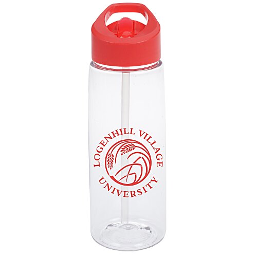 Clear Impact Flair Bottle with Flip Straw Lid - 26 oz Main Image
