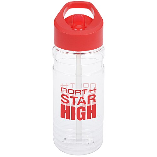 Clear Impact Line Up Bottle with Flip Straw Lid - 20 oz Main Image