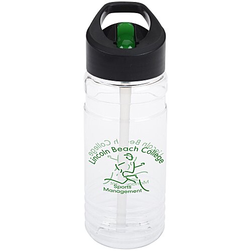 Clear Impact Line Up Bottle with Two-Tone Flip Straw Lid - 20 oz Main Image