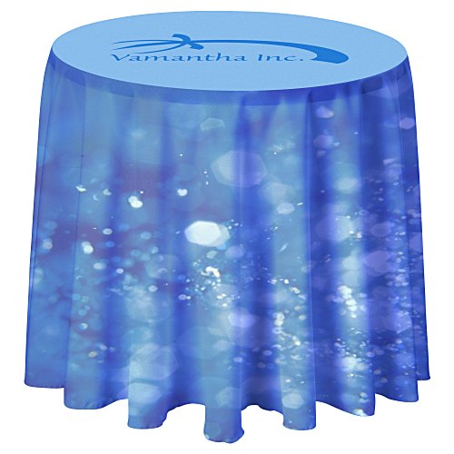 Serged Round Table Throw - Cafe Height - Full Color Main Image