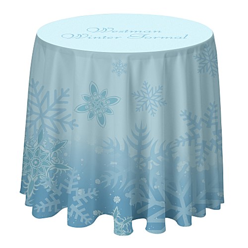 Serged Round Table Throw - 3 feet - Full Color Main Image