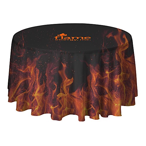 Serged Round Table Throw - 4 feet - Full Color Main Image