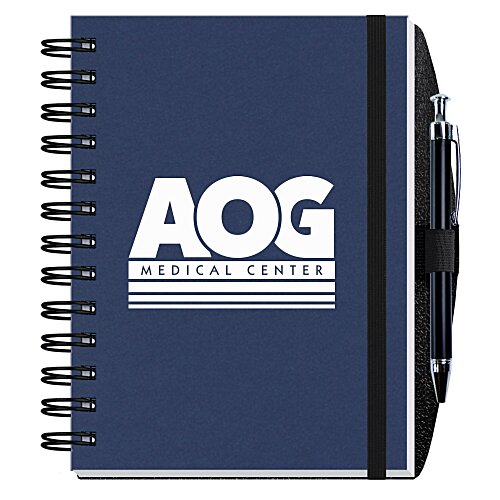 Smooth Paperboard Journal with Pen- 7 inches x 5 inches - 100 sheet Main Image