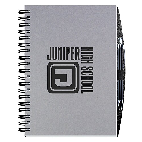 Smooth Paperboard Journal with Pen- 10 inches x 7 inches - 100 sheet Main Image