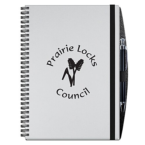 Smooth Paperboard Journal with Pen- 10 inches x 7 inches - 50 sheet Main Image