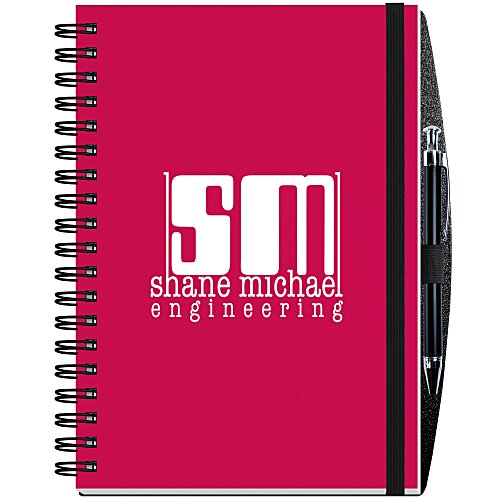 Polypro Journal with Pen - 10 inches x 7 inches - 100 sheet - Translucent Main Image