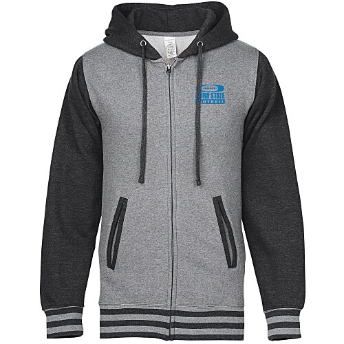 Independent Trading Co. Varsity Full-Zip Hoodie - Screen Main Image