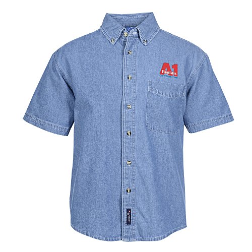 Utility Short Sleeve Denim Shirt - Men's Main Image