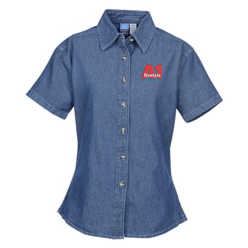 Utility Short Sleeve Denim Shirt - Ladies' Main Image