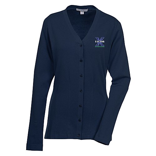Stretch Cotton Button Front Cardigan Main Image