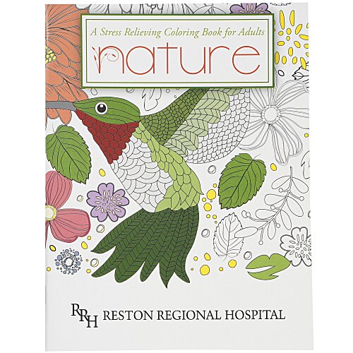 Stress Relieving Adult Coloring Book - Nature Main Image