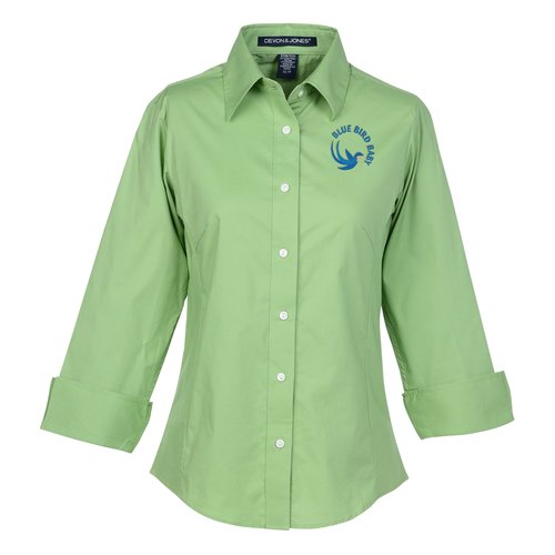 Stretch Poplin 3/4 Sleeve Blouse Main Image