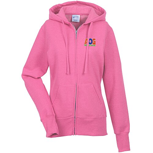 Fashion Full-Zip Hooded Sweatshirt - Ladies' - Embroidered Main Image