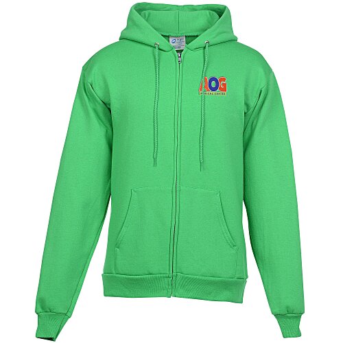 Fashion Full-Zip Hooded Sweatshirt - Men's - Embroidered Main Image