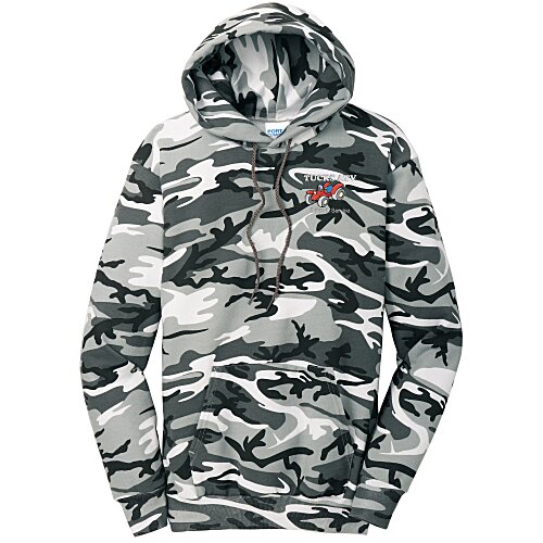 Fashion Pullover Hooded Sweatshirt - Camo - Embroidered Main Image