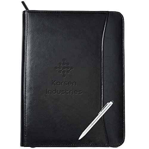 Zippered Leather Portfolio Set - 24 hr Main Image