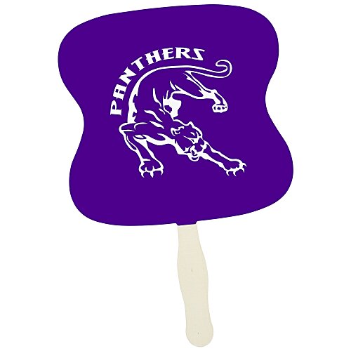 Kraft Back Hand Fan - Hourglass Main Image