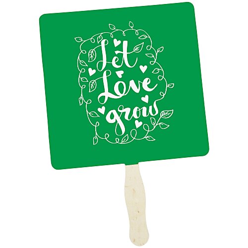 Kraft Back Hand Fan - 8" Square Main Image