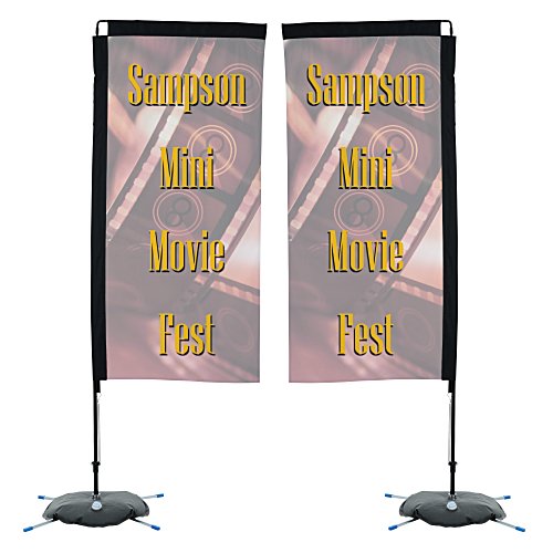 Indoor Rectangular Sail Sign - 7' - Two Sided Main Image