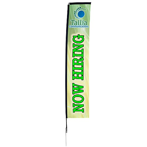 Outdoor Rectangular Sail Sign - 14-1/2' - One Sided Main Image
