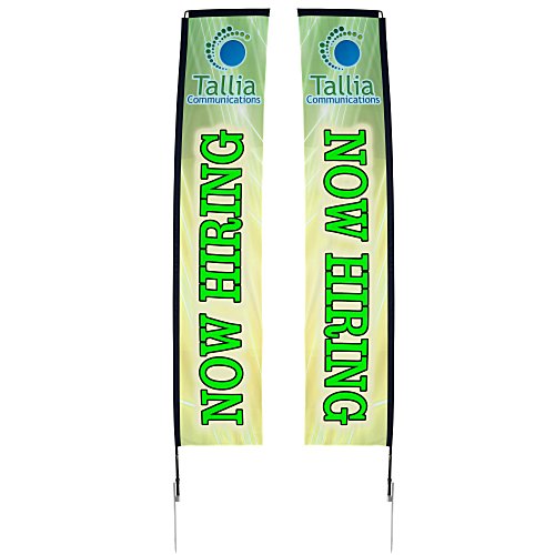 Outdoor Rectangular Sail Sign - 14-1/2' - Two Sided Main Image