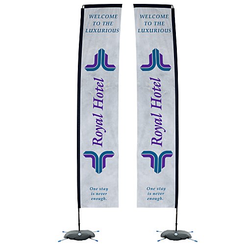 Indoor Rectangular Sail Sign - 14-1/2' - Two Sided Main Image